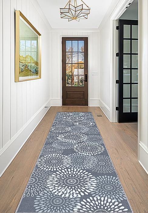 StepRite Runner Rug 2 x 8 ft, Washable Rugs, Hallway Runner Rugs, Kitchen Runner Rug Non Slip, Soft Runner with Rubber Backing for Kitchen, Hallway, Laundry, Bedroom, Living Room