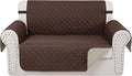 Reversible Loveseat Sofa Covers Couch Cover Furniture Protector(Loveseat,Chocolate/Beige)