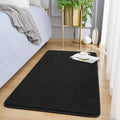 Amearea Modern Washable Runner Rugs, 2x4 Feet Black Bedroom Runner Rug, Small Area Rugs for Bedroom Living Room, Non Slip Memory Foam Rug for Hallway Entryway Kids Boys Girls Room Laundry Room