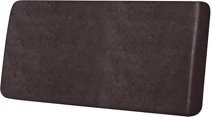 Leather Look Couch Cushion Covers Sofa Seat Slipcovers Sets Couches Furniture Protector for Sectional Armchair Loveseat Pets Kids Stretch Spandex Fabric (1 Cushion Loveseat, Chocolate)
