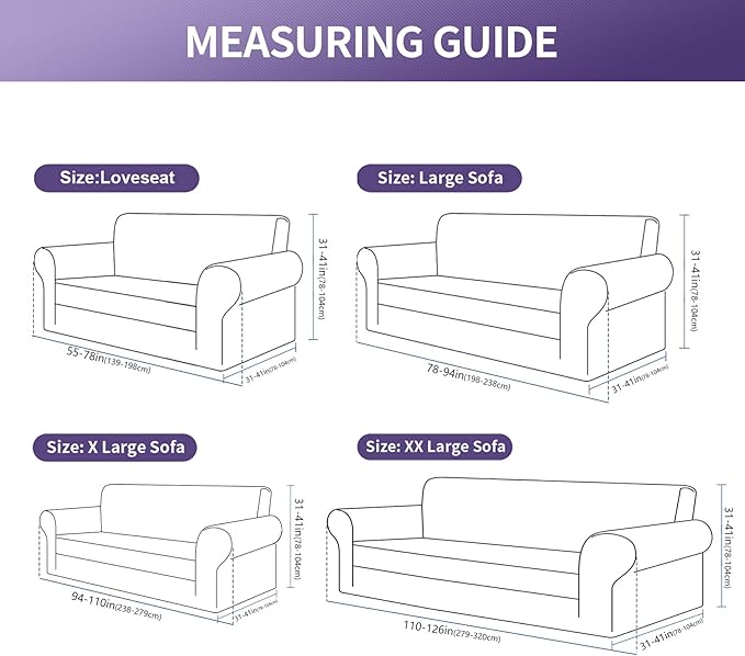 Joccun Stretch Couch Cover Slipcovers, 1-Piece Sofa Covers for 3 Cushion Couch Spandex Jacquard Washable Furniture Protector Cover for Living Room,Kids,Pets(Sofa,Chocolate)
