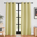 NICETOWN Blackout Window Curtains 80 inch Long, 2 Panels, 34 inch, Paler Yellow, Grommet Top Room Darkening Thermal Insulated Solid Vertical Drapes for Bedroom/Kid Room