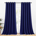 NICETOWN Bedroom Curtains Blackout Drapery Panels, 2 Panels, 70 x 108 inches, Royal Blue, Three Pass Microfiber Thermal Insulated Solid Ring Top Blackout Window Curtains/Drapes