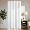 Joydeco Blackout Patio Sliding Door Curtains 96 Inches Long, Grommet Privacy Room Divider Curtains, Extra Wide Thermal Blackout Drapes for Bedroom Living Room (Pure White, 70Wx96L, 1 Panel)