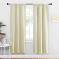 NICETOWN Blackout Curtains for Living Curtains, Window Treatment Thermal Insulated Solid Room Darkening Drape Panels for Girls Room (Beige, Set of 2, 34 inches Width by 72 inches Length)
