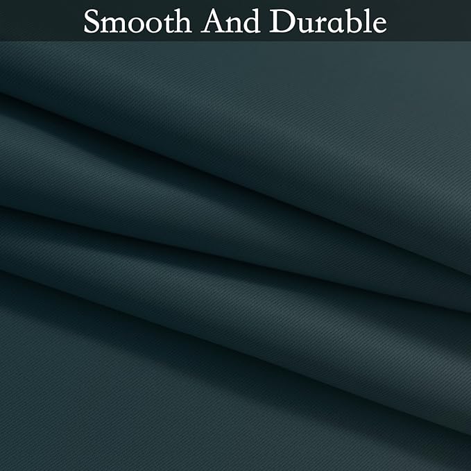 SimpleHome Ombre Room Darkening Curtains for Bedroom, Gradient Stone Blue to Grey White Light Blocking Thermal Insulated Grommet Window Curtain/Drapes for Living Room,2 Panels, 52x84 inches Length