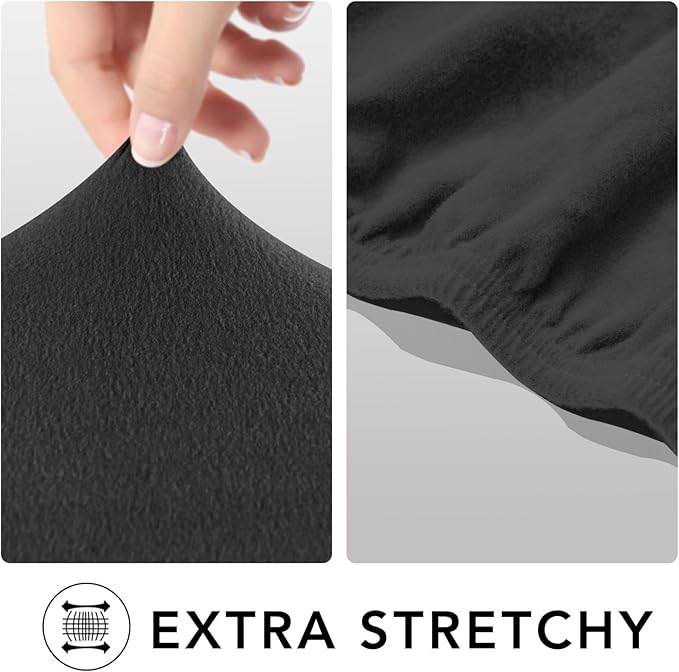 PureFit Super Stretch Sofa Slipcover – Spandex Non Slip Soft Couch Sofa Cover, Washable Furniture Protector with Non Skid Foam and Elastic Bottom for Kids, Pets (Oversized, Dark Gray)