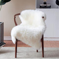 duduta White Faux Sheepskin Throw Rug 2x3 ft, Fluffy Shag Fur Chair Cover Small Bedside Dorm Rug Non Slip Washable