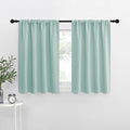 NICETOWN RV Blackout Curtains for Camper Windows, Aqua Blue, 29" Wide by 40" Long, 2 PCs, Short Blackout Curtains & Drapes, Thermal Insulated Blackout Curtain Panels for Kids Room, Play Room