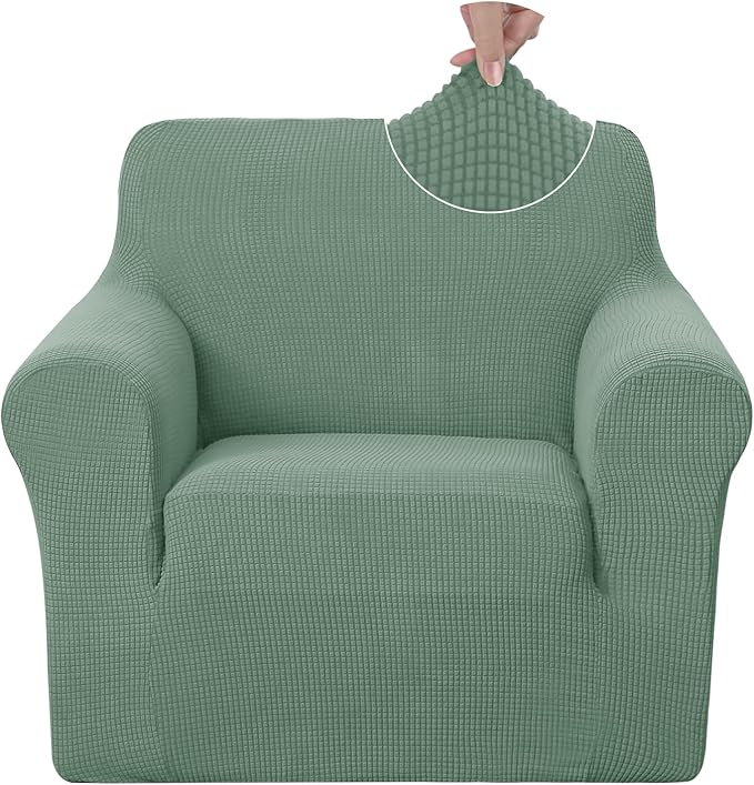 U-NICE HOME Recliner Chair Covers Stretch Couch Cover Sofa Cover Sofa Slipcover Furniture Protector for Chair Cover Pet Friendly(Armchair, Cyan)