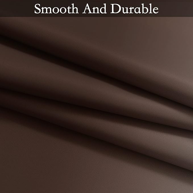 SimpleHome Ombre Room Darkening Curtains for Living Room, Light Blocking Gradient Brown to Greyish White Thermal Insulated Grommet Window Curtains/Drapes for Bedroom, 2 Panels, 52x63 inches Length