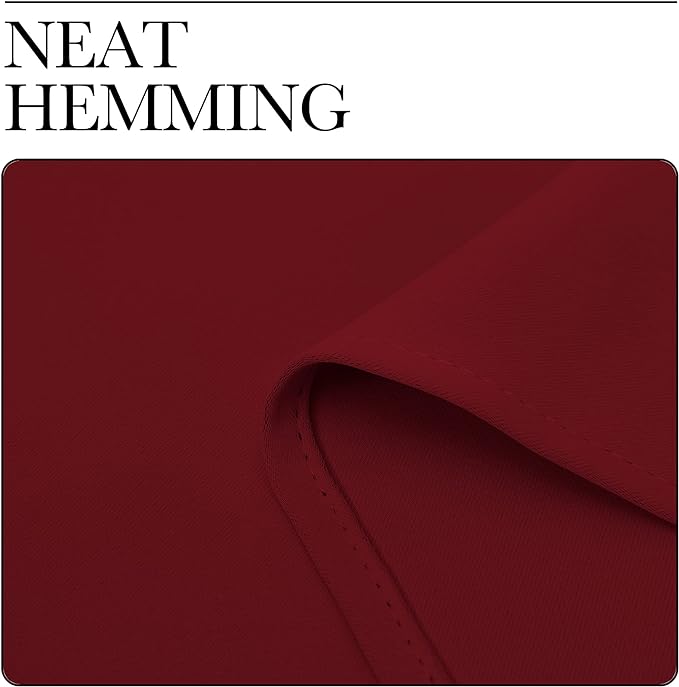 NICETOWN Christmas Blackout Curtain Panel Grommet - Home Decorations Thermal Insulated Solid Grommet Top Blackout Living Room Panels/Drapes for Gift (Burgundy Red, 1 Pair, 55 x 78-Inch)