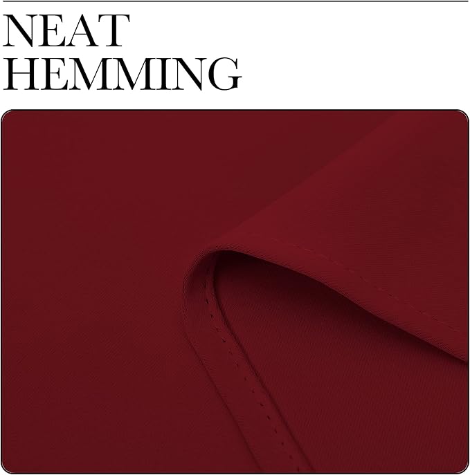 NICETOWN Christmas Burgundy Red Blackout Curtains 72 inches Long, Privacy Room Darkening Drapes for Doorways, Loft (Set of 2, 42 inches by 72 Inch)