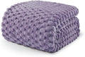 Exclusivo Mezcla Fleece Twin Blanket for Bed, Extra Large Fuzzy Grayish Purple Bed Blankets, Soft Cozy Plush Sofa Throws for All Seasons, 90x66 Inches