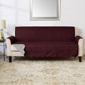Great Bay Home Reversible Sofa Cover - Washable Slipcover Furniture Protector with Elastic Straps - Perfect for Kids & Pets - Quilted & Stitched Detail (Wine/Light Grey)