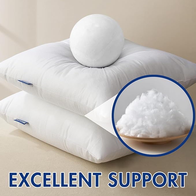 MIULEE Pillow Insert 12x18 Inch, Decorative Rectangle Throw Pillow Inserts, Premium Fluffy Pillow Forms Sham Stuffer for Sofa Couch Living Room