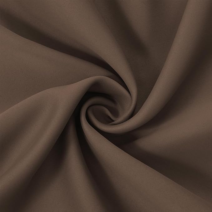 LEMOMO Chocolate Brown Thermal Blackout Curtains/38 x 63 Inch/Set of 2 Panels Room Darkening Curtains for Bedroom