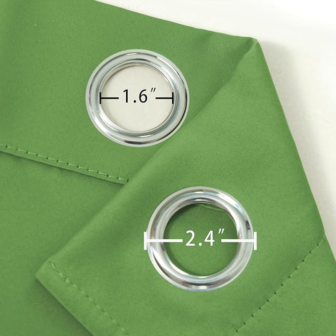 LEMOMO Blackout Curtains 52 x 90 Inch Long Light Green Curtains Set of 2 Panels Room Darkening Curtains for Bedroom and Living Room