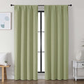 Simplebrand Ava Sage Green Blackout Curtains for Bedroom, 78 Inch Length, 2 Panels Set, Privacy Thermal Insulated Rod Pocket Window Curtains for Patio, French Door, W40 x L78 Inch