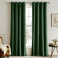 MIULEE Christmas Velvet Curtains Emerald Green Elegant Grommet Curtains Thermal Insulated Soundproof Room Darkening Curtains/Drapes for Classical Living Room Bedroom Decor 52 x 72 Inch Set of 2