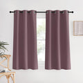 NICETOWN Kitchen Curtains, Short Curtains for Bedroom Windows, Dry Rose, 34" W by 60" L, 1 Pair, Thermal Insulated Room Darkening Curtain Panels for Girls Room, Cafe