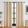 NICETOWN Room Darkening Draperies Window Curtain Panels, Biscotti Beige, 2 Panels, W42 x L80 -inch, Thermal Insulated Grommet Room Darkening Curtains for Bedroom