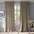 MIULEE Taupe Velvet Curtains 90 inches - Luxury Blackout Curtains for Bedroom Living Room Thermal Insulated Super Soft Window Drapes Rod Pocket & Back Tab, W52 x L90 inches, 2 Panels