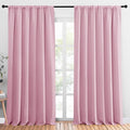NICETOWN Blackout Curtains Window Draperies, Rouge Pink, Set of 2, 70 by 95 inches Long, Window Treatment Thermal Insulated Solid Room Darkening Drapes for Bedroom