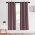 NICETOWN Blackout Curtains for Bedroom, Dry Rose, 34 inches by 70 inches Long Curtains & Drapes for Living Room, Thermal Insulated Window Treatment Draperies for Nursery