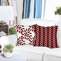 20x20 YCOLL Christmas Pillow Covers Set of 4 – Wine Red