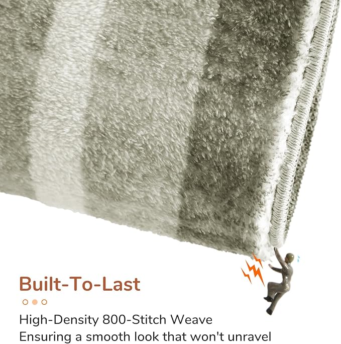 OPPODREAM Border Soft Area Rugs 8x10, Washable Brown Rug with Non Slip Backing, 8 x 10 Faux Cashmere Low-Pile 8x10 Carpet