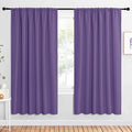 NICETOWN Bedroom Window Curtain Panels, Lilac Purple, 2 Panels, 62 in x 72 in (W x L), Window Treatment Thermal Insulated Rod Pocket Room Darkening Curtains/Drapes for Patio Door