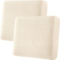 H.VERSAILTEX Super Stretch Individual Seat Cushion Covers Sofa Covers Couch Covers Slipcover Sets Thick Jacquard Textured Twill Fabric (2 Piece Large Sofa Cushion Covers, Cream)