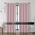 Simplebrand Ava Blush Blackout Curtains for Bedroom, 72 Inch Length, 2 Panels Set, Privacy Thermal Insulated Rod Pocket Window Curtains for Patio, French Door, W40 x L72 Inch