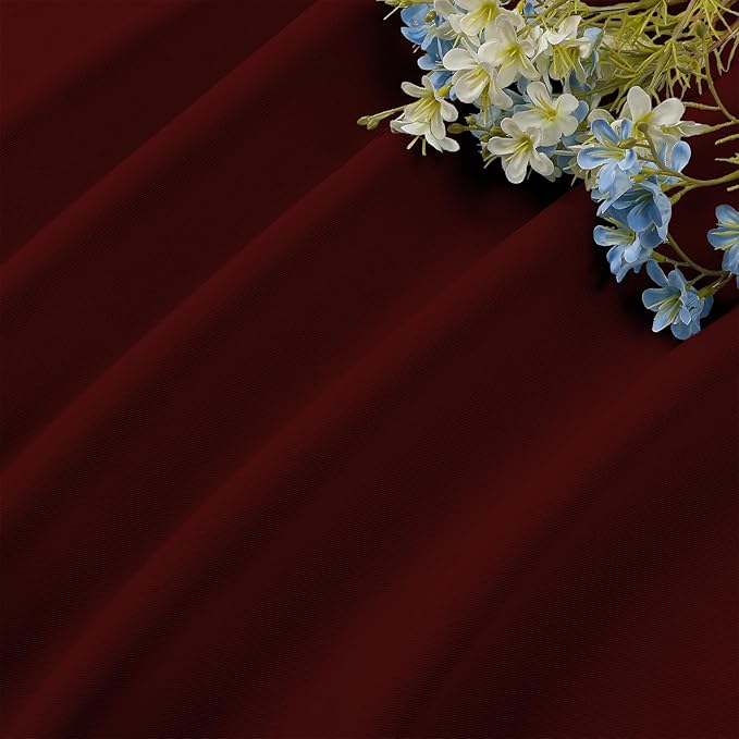CUCRAF Burgundy Red Blackout Curtains Customize, Rod Pocket Room Darkening Curtain for Bedroom Living Room, Thermal Insulated Window Drapes 1 Panel (Custom Size, Color)