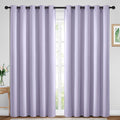 Yakamok Blackout Curtains Room Darkening Thermal Insulated Window Panels,Solid Grommet Top Drapes for Bedroom/Living Room(70Wx84L, Lilac, 2 Panels)