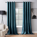 MIULEE Blue Velvet Curtains 108 Inches Length Extra Long Blackout Curtains Thermal Insulated Soundproof Room Darkening Grommet Black Out Drapes for Living Room Bedroom 52x108 Inch 2 PCs Peacock Blue
