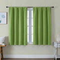 Simplebrand Ava Lime Short Blackout Curtains for Bedroom 45 Inches Long 2 Panels Set, Solid Thermal Insulated, Energy Saving Window Treatment Curtains Blackout Drapes, W40 x L45 Inch