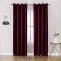 ChrisDowa Blackout Curtains 120 Inches Long 2 Panels Set for Living Room, Grommet Thermal Insulated Room Darkening Curtains for Bedroom (Burgundy Red, 52 x 120 Inch)