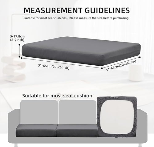 14Pcs Outdoor Cushion Covers, Patio Cushion Covers,Stretch Elastic Slipcovers, Replacement Washable & Reusable Furniture Protector for Patio Couch (Grey,Cover Only)