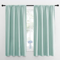 NICETOWN RV Blackout Curtains for Camper Windows, Aqua Blue, 29" Wide by 50" Long, 2 PCs, Short Blackout Curtains & Drapes, Thermal Insulated Blackout Curtain Panels for Kids Room, Play Room