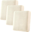 H.VERSAILTEX Super Stretch Individual Seat Cushion Covers Sofa Covers Couch Slipcover Sets Thick Jacquard Textured Twill Fabric (3 Piece Sofa Cushion Covers, Cream)