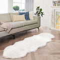 ORINOVA White Faux Sheepskin Shag Fur Runner Rugs for Living Room Bedroom Fluffy Washable Furry Area Rug 2x6 Nursery Rug Teen Room Décor