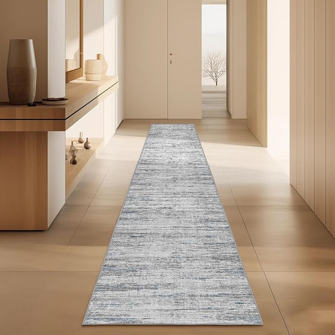 Washable Runner Rugs 3x10 Abstract Kitchen Runner Rug Non Slip Backing, Ultra-Thin Carpet Runners for Hallway 10 ft,Long Rug Runner for Entryway Living Room Bedroom Laundry Room
