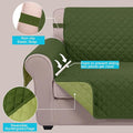 Recliner Chair Covers Reversible – 23''Armchair, Huntergreen/Sage