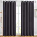 NICETOWN Blackout Large Window Curtains 84 inches Long - Grommet Room Darkening Sliding Door Thermal Curtains & Drapes Sound Block for Bedroom/Living Room (Greyish Purple, 2 Panels, W66 x L84)
