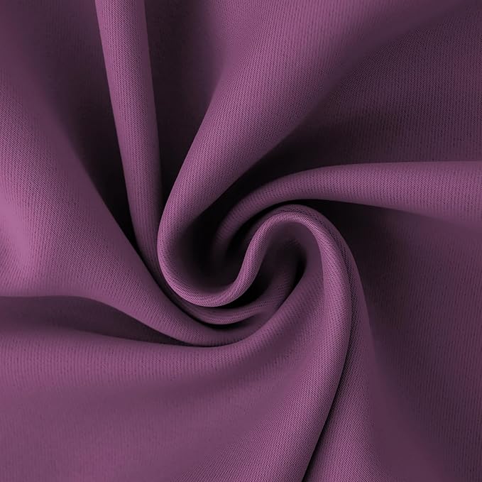 BGment Room Darkening Curtains 72 Inches Long - Grommet Thermal Insulated Drapes Window Treatment Curtains for Bedroom, 2 Panels, 52 x 72 Inch, Eggplant Purple