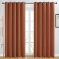 NICETOWN Blackout Large Window Curtains 84 inches Long - Grommet Room Darkening Sliding Door Thermal Curtains & Drapes Sound Block for Bedroom/Living Room (Burnt Orange, 2 Panels, W66 x L84)
