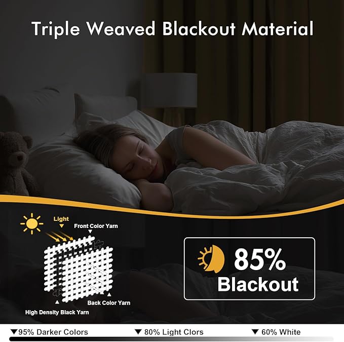 MIULEE Taupe Brown Blackout Curtains for Bedroom Living Room 45 Inches Long 2 Panels, Thermal Insulated Room Darkening Drapes Solid Grommet Noise Reduction Light Blocking Window Treatments 40x45 Inch