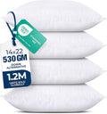 Utopia Bedding Throw Pillows (Set of 4, White) – 14 x 22 Inches Down Alternative Pillows for Bed, Sofa, and Couch - Fluffy Decorative Stuffer Pillow for Indoors & Outdoors